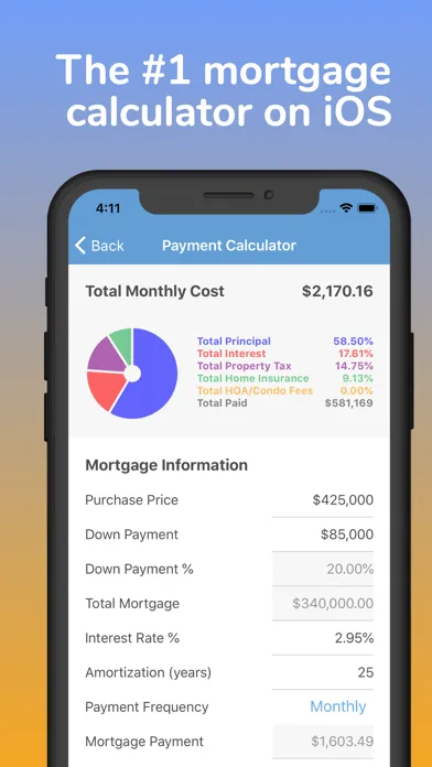 Mortgage Pal - Loan Calculator سکرین شاٹس