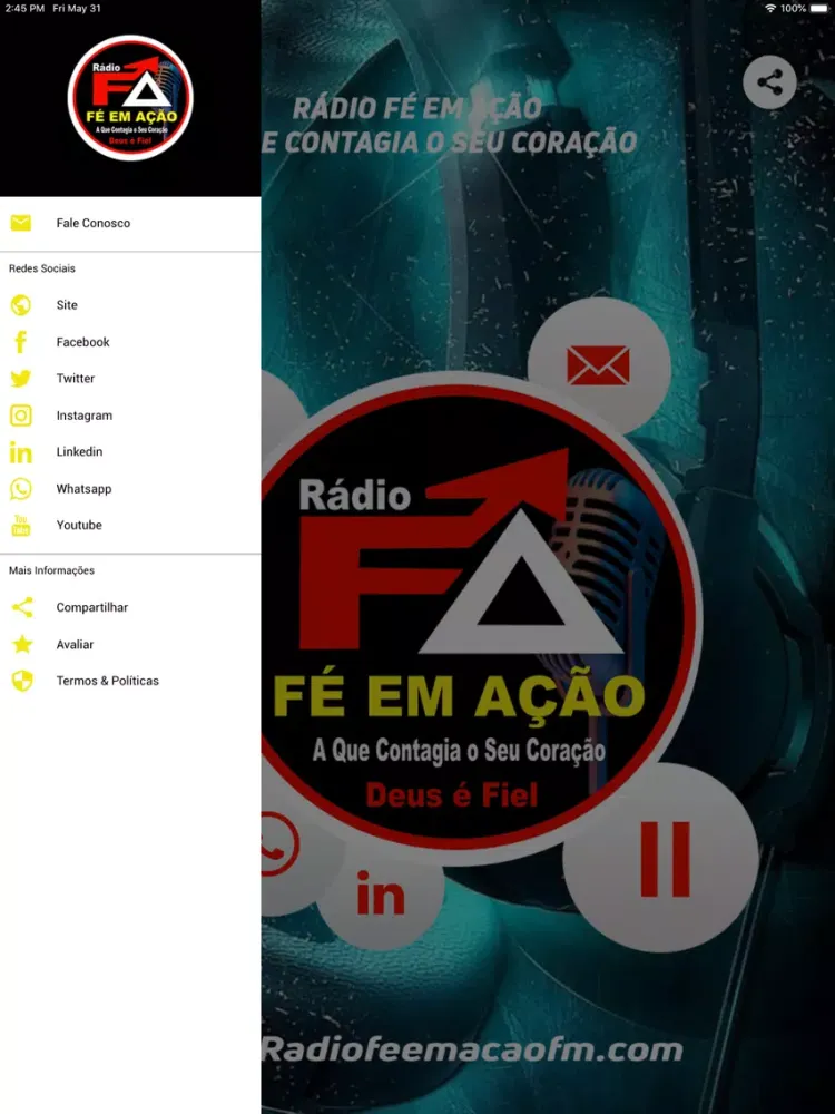 Capturas de pantalla de Rádio Fé em Ação iPad 