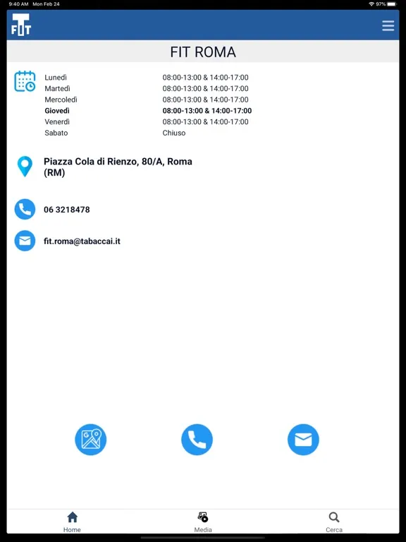 Ảnh chụp màn hình của Federazione Italiana Tabaccai iPad 
