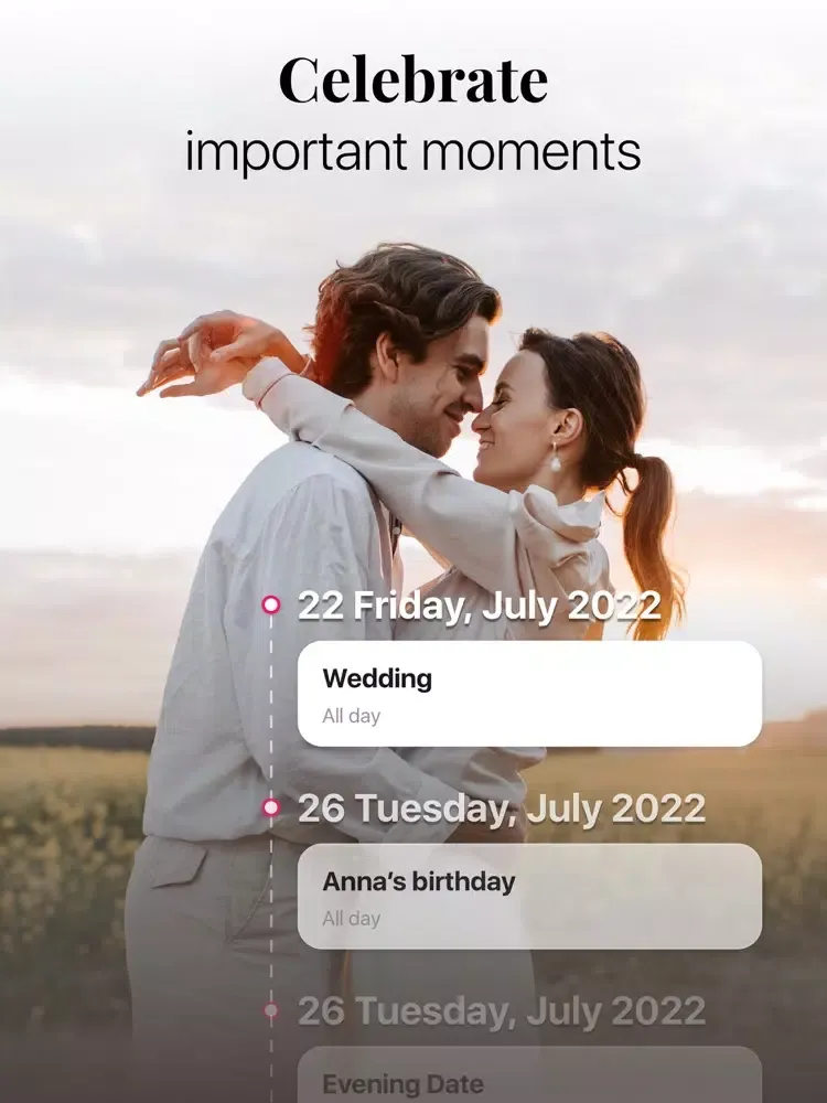 Couple Calendar: Anniversary iPad 应用截图