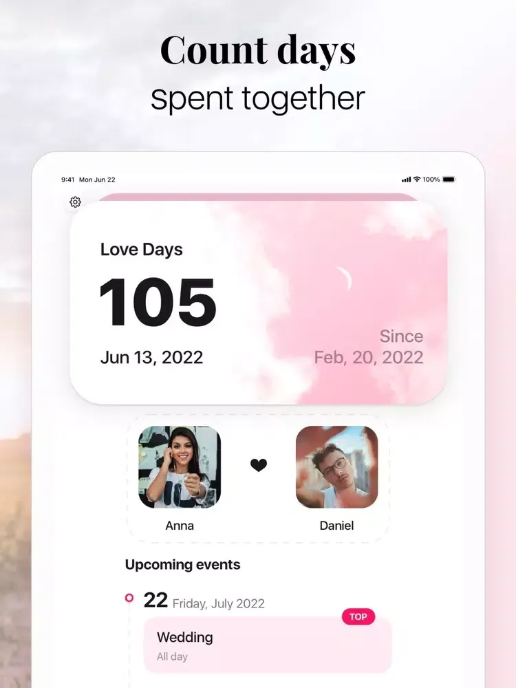 Couple Calendar: Anniversary iPad 应用截图