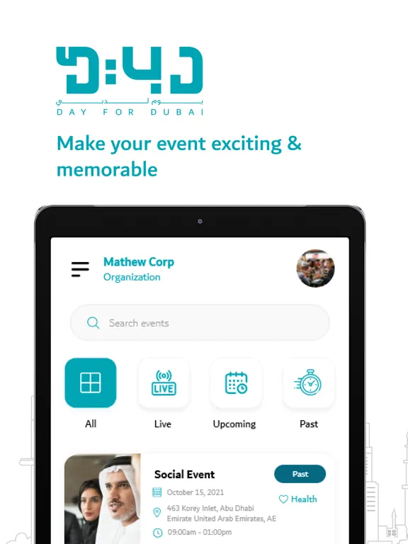 Day for Dubai - Organization iPad 應用截圖