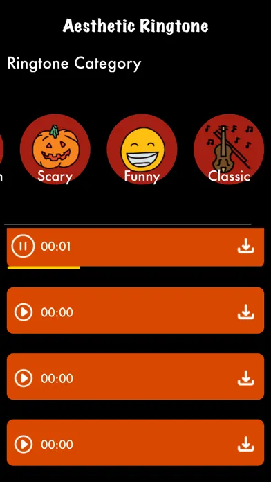 Capturas de tela do Aesthetic Ringtones