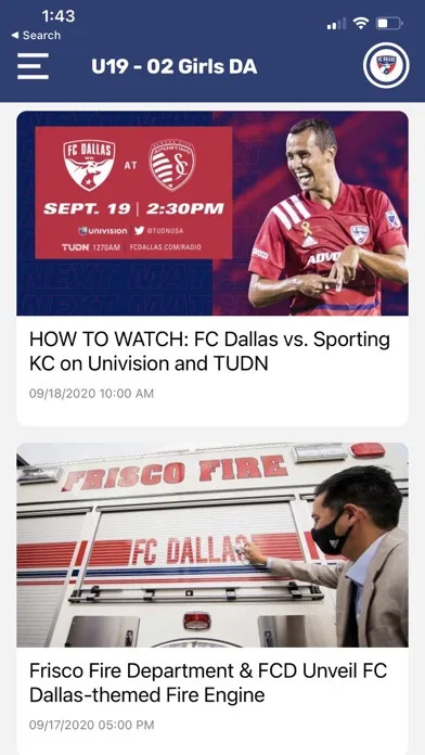 Zrzuty ekranu FC Dallas - Youth
