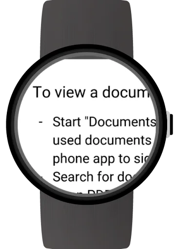 Documents for Wear OS (Android 스크린샷