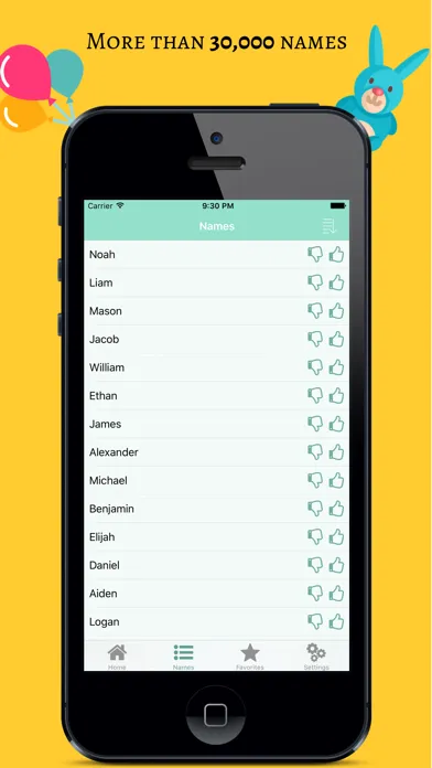 Tangkapan skrin Perfect Baby Name Finder