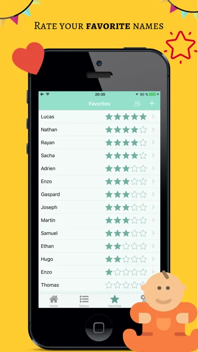 Tangkapan skrin Perfect Baby Name Finder