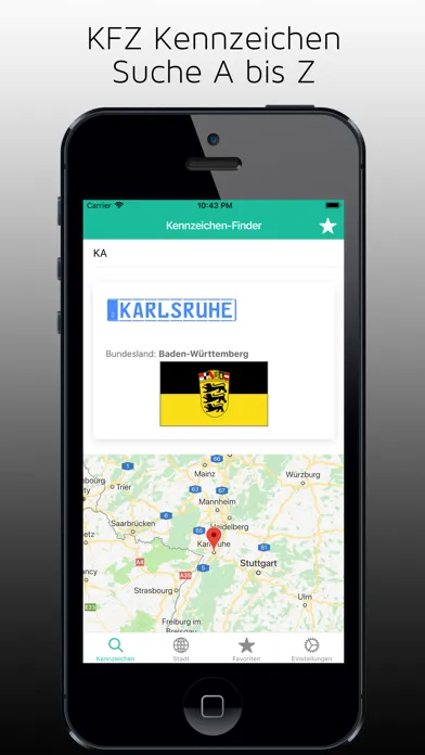 تصاویر Kennzeichen-Finder mit Karte