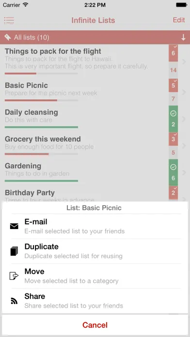 Captures d'écran de Infinite List - The Advanced Tasks, To-do & Checklist
