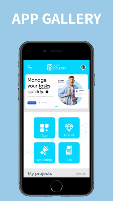 Capturas de tela do App Gallery User