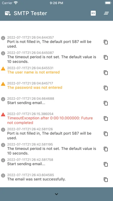SMTPTester - Test smtp service Screenshots