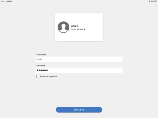Ảnh chụp màn hình của Appgate SDP Client iPad 
