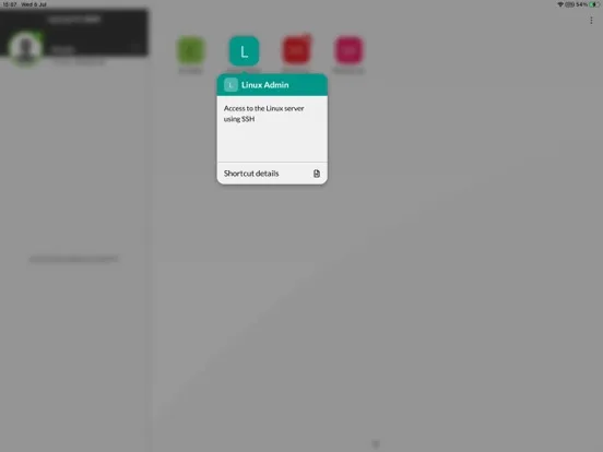 Ảnh chụp màn hình của Appgate SDP Client iPad 