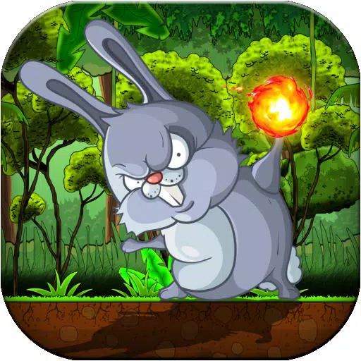 Bunny Jungle Jump & Fire Throw - Jumping Rabbit & Flying Burning Ball FREE FUN