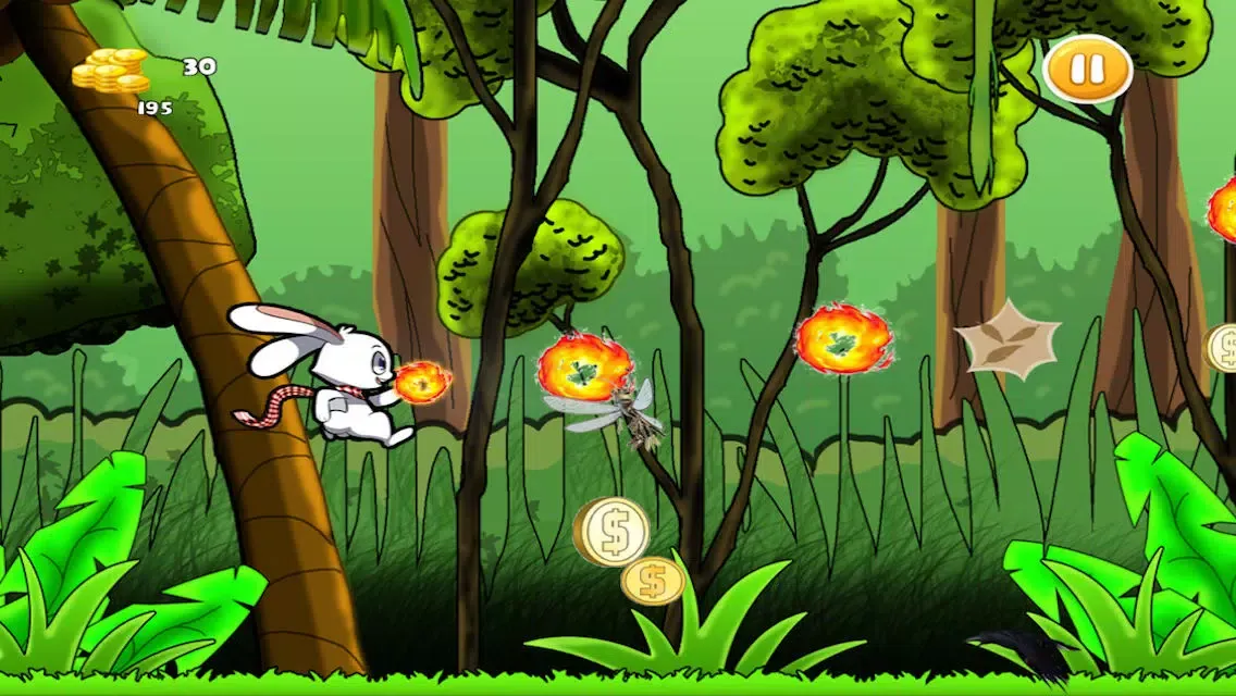 Capturas de pantalla de Bunny Jungle Jump & Fire Throw - Jumping Rabbit & Flying Burning Ball FREE FUN