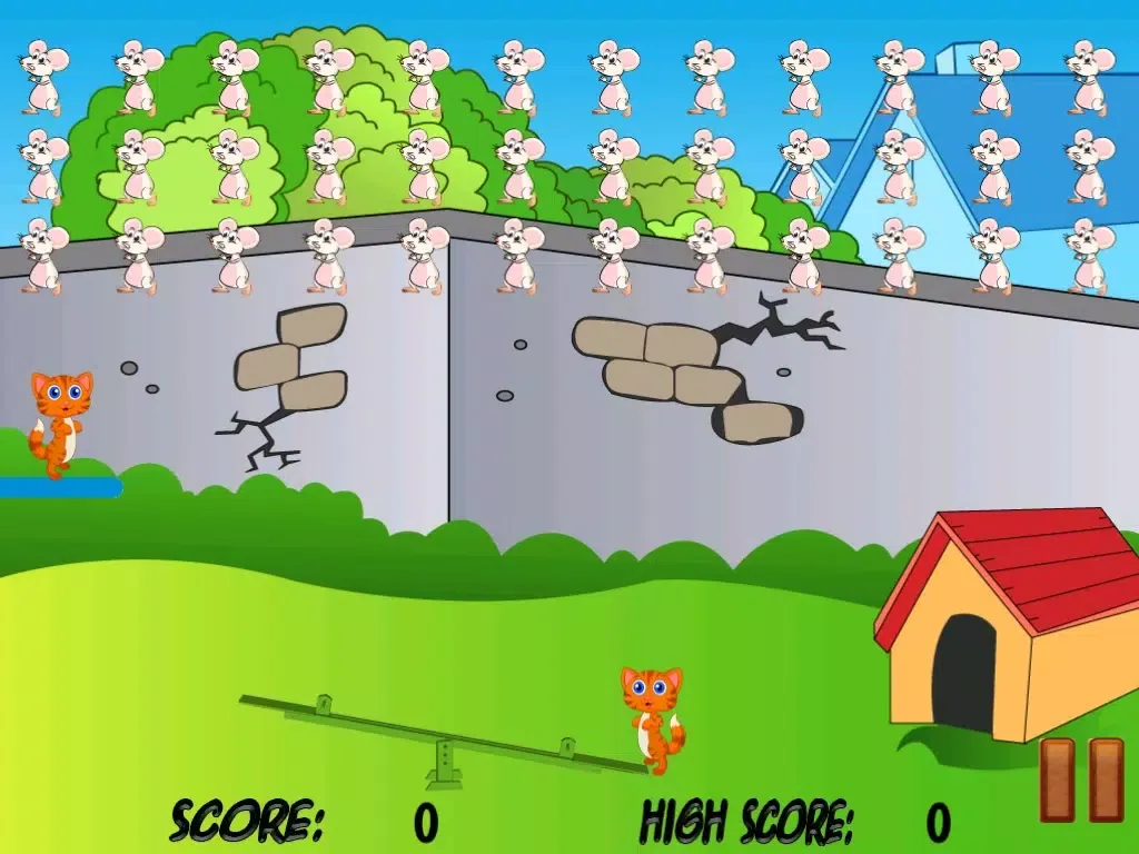 Kitty Jump For Mice - Happy Kitties Catapult Battle Free iPad  स्क्रीनशॉट