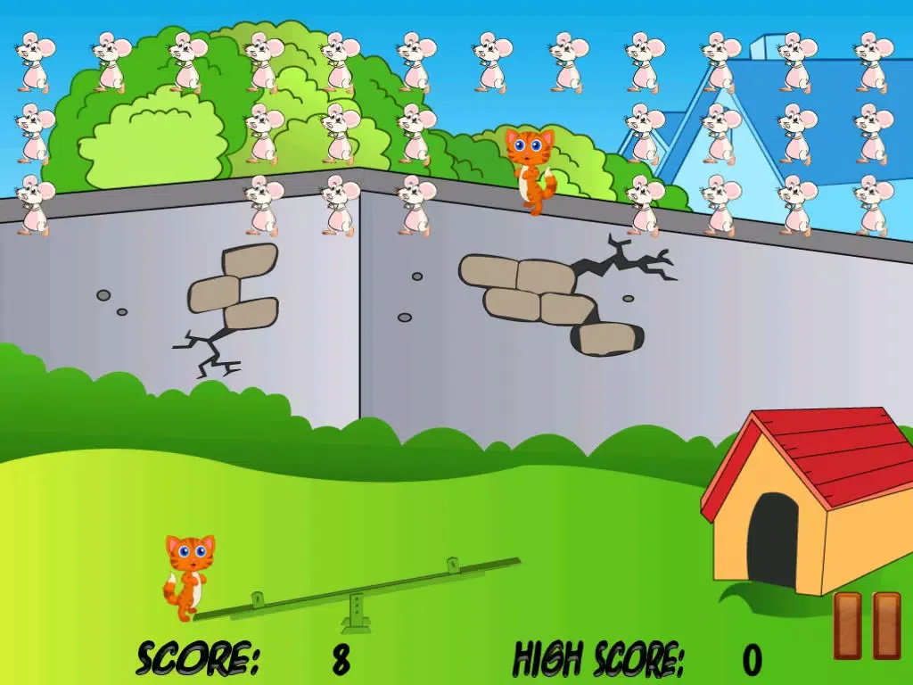 Kitty Jump For Mice - Happy Kitties Catapult Battle Free iPad  स्क्रीनशॉट