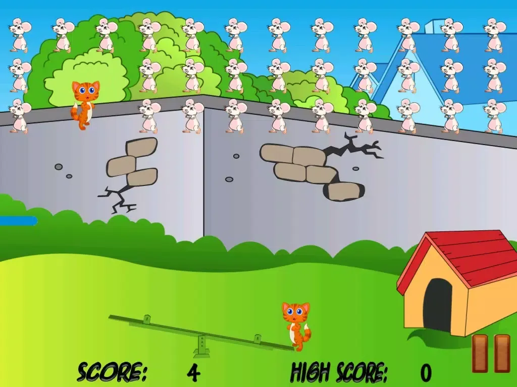 Kitty Jump For Mice - Happy Kitties Catapult Battle Free iPad  स्क्रीनशॉट