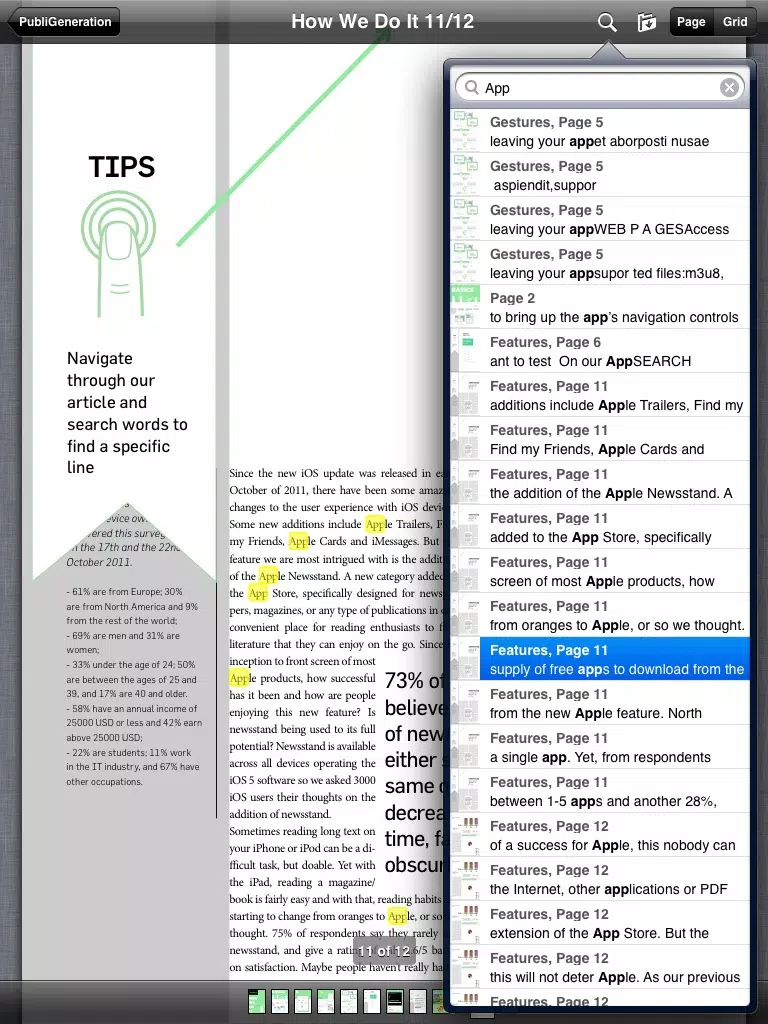 PubliGeneration iPad  Ekran Görüntüleri
