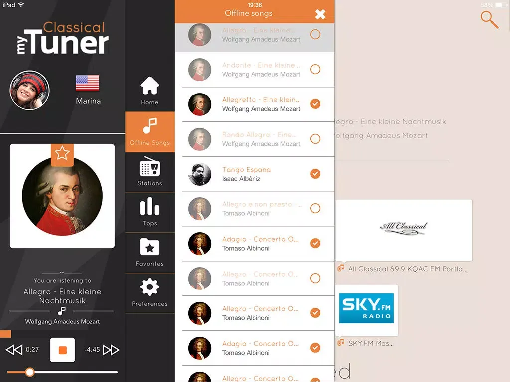 Classical Music myTuner: Bach, Beethoven, Verdi, Vivaldi, Mozart iPad  स्क्रीनशॉट