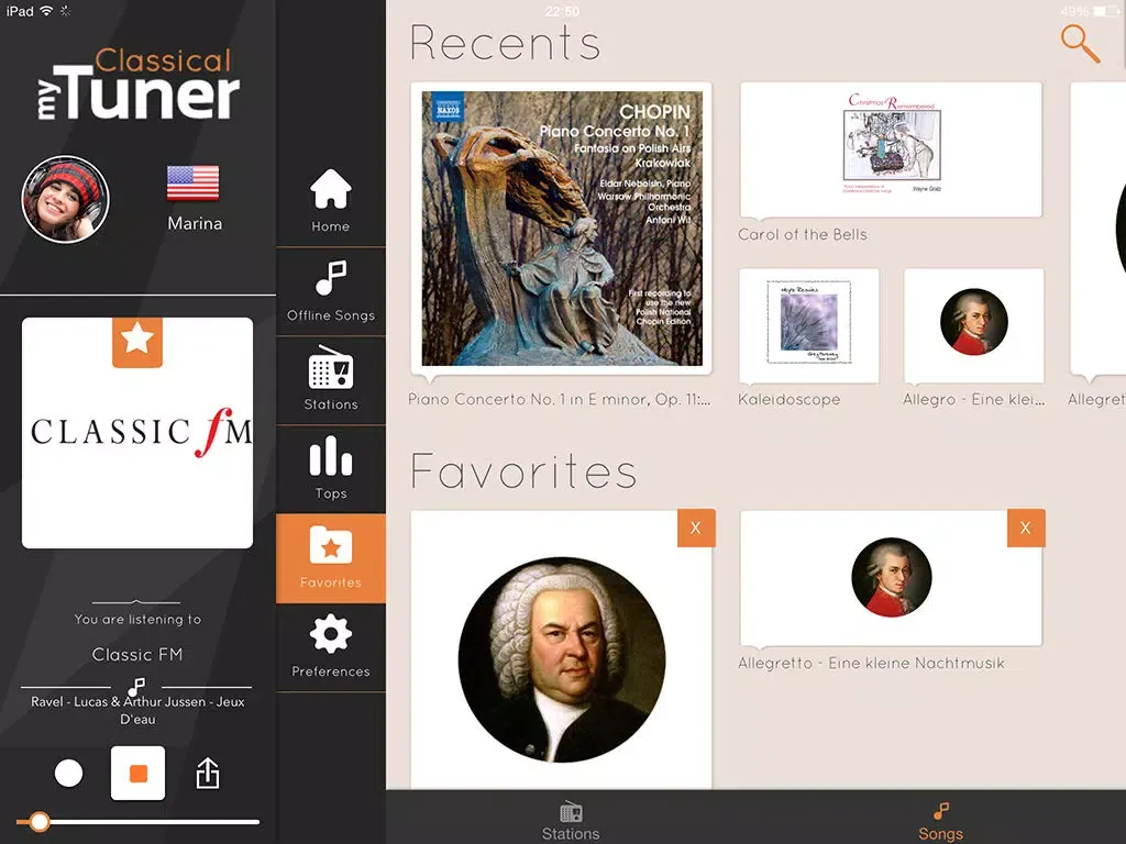 Classical Music myTuner: Bach, Beethoven, Verdi, Vivaldi, Mozart iPad  स्क्रीनशॉट