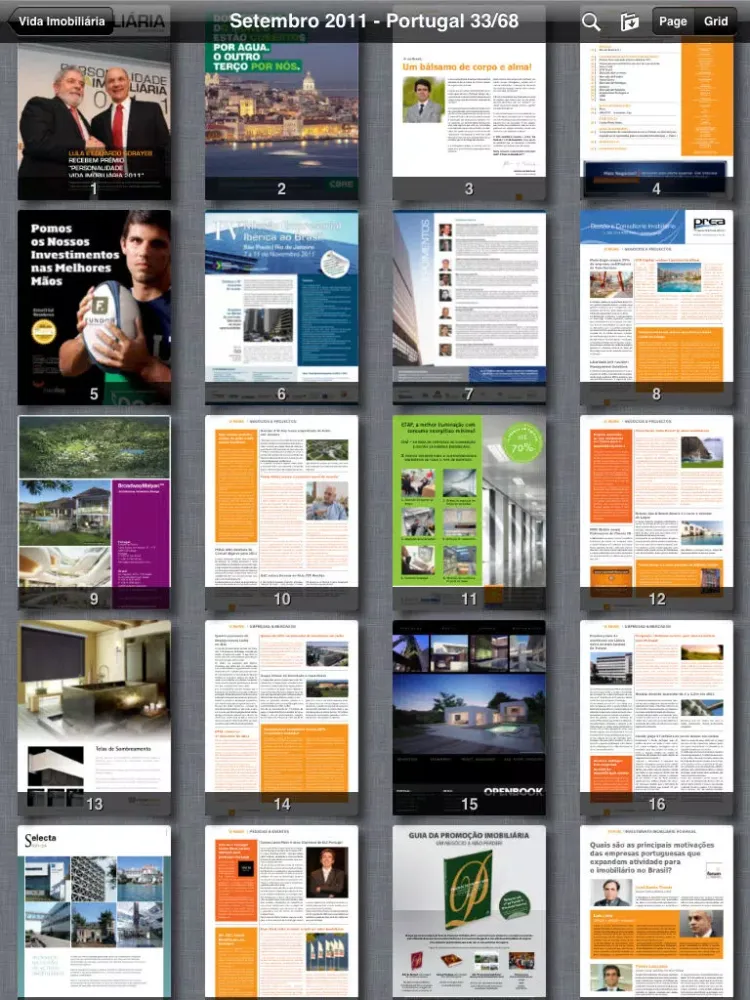 تصاویر Revista Vida Imobiliária (Portugal, Brasil, Angola) iPad 