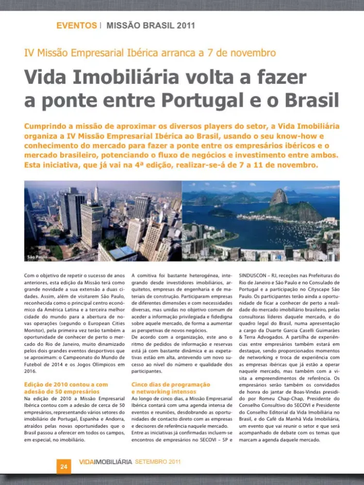 تصاویر Revista Vida Imobiliária (Portugal, Brasil, Angola) iPad 