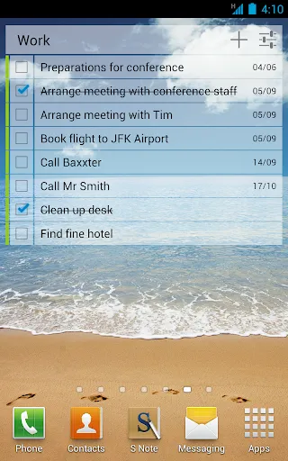 Capturas de tela do Business Tasks