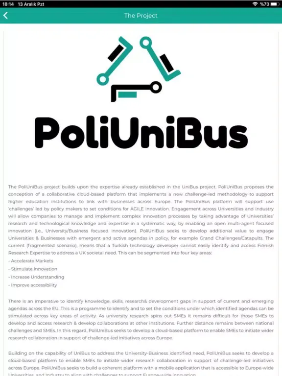 PoliUniBus iPad  스크린샷