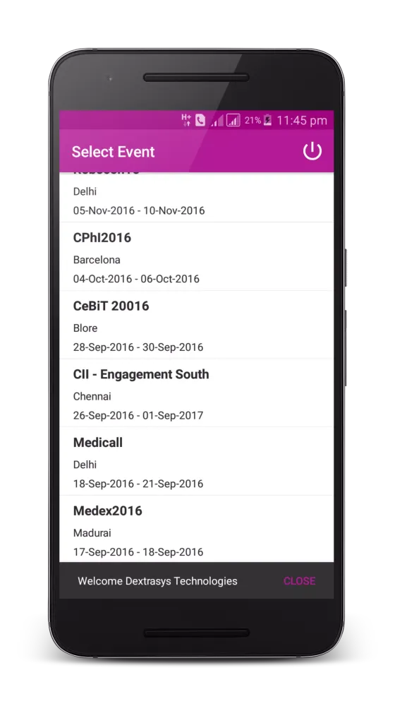 HelloLeadz–Event Registration Screenshots