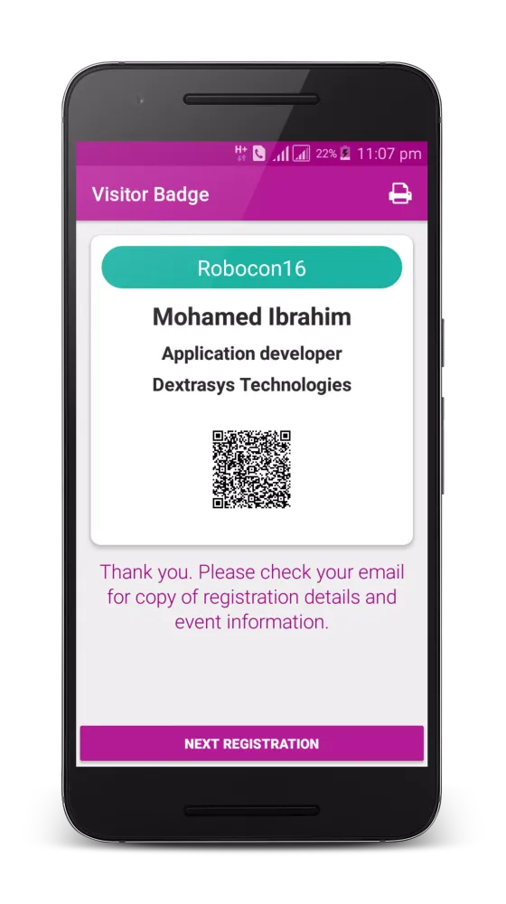 HelloLeadz–Event Registration Screenshots