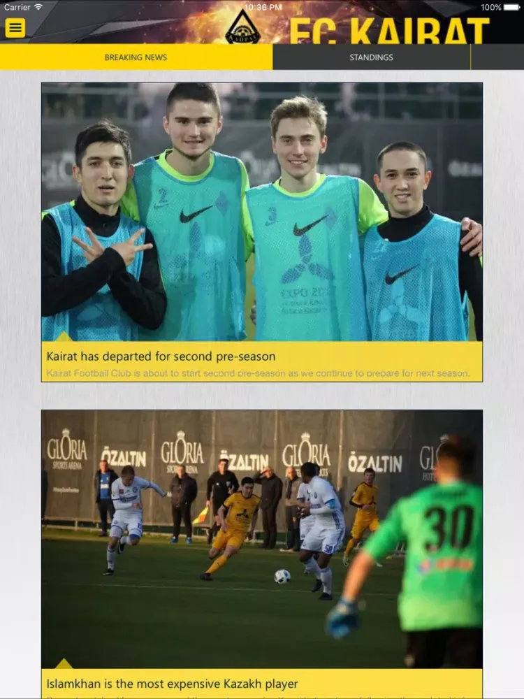 Скриншоты FC Kairat Eng version iPad 