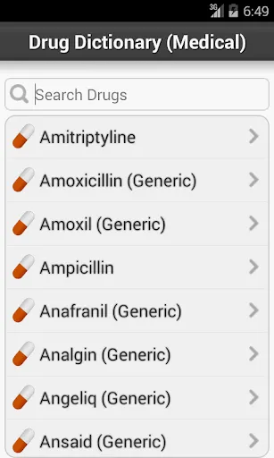 Medical Drugs Guide Dictionary Screenshots