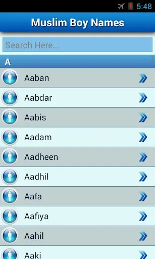 Capturas de pantalla de Muslim Baby Names and Meaning