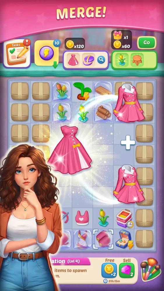 Скриншоты Style & Makeover: Merge Puzzle