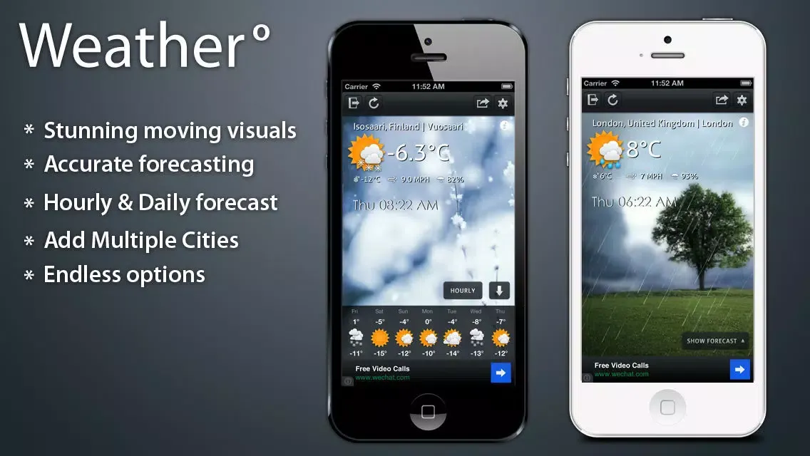 Capturas de tela do Weatherº