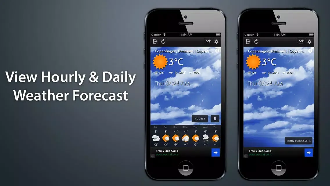 Capturas de tela do Weatherº