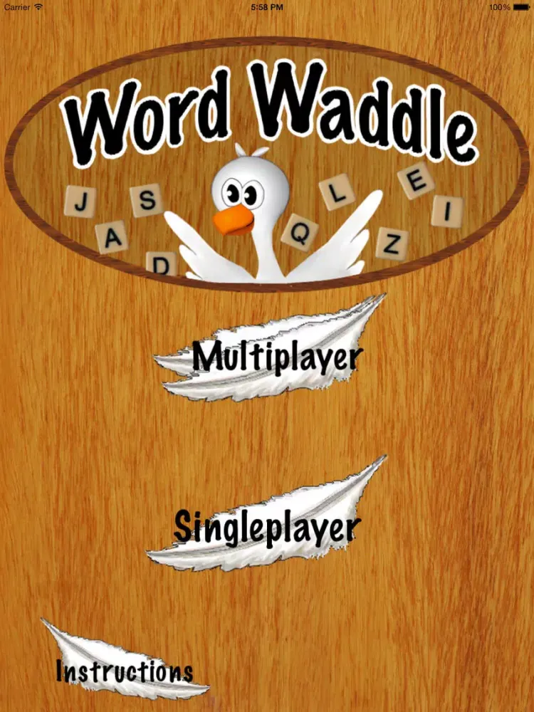 Tangkapan skrin Word Waddle iPad 