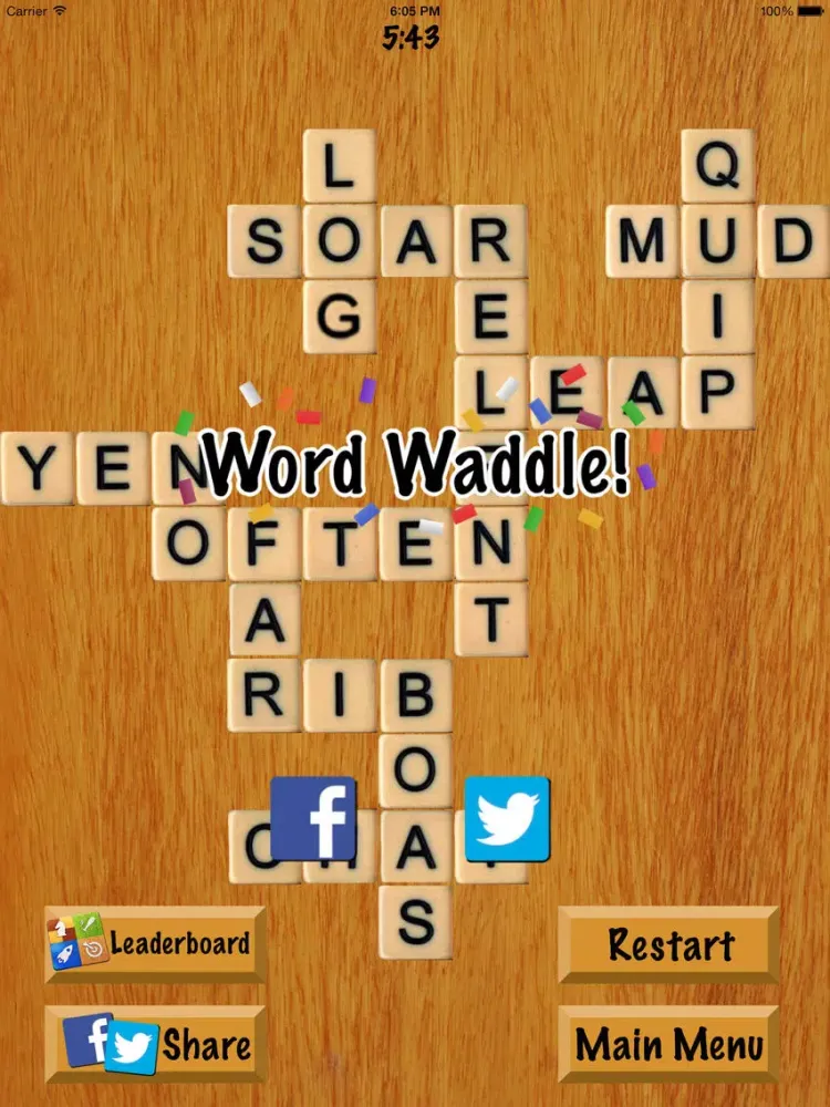 Tangkapan skrin Word Waddle iPad 