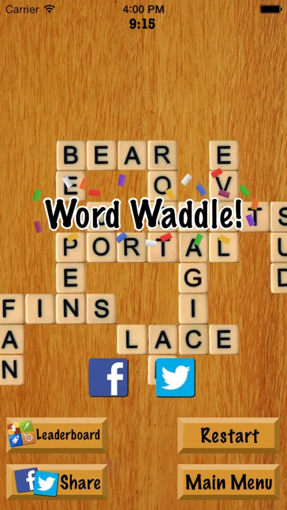Tangkapan skrin Word Waddle