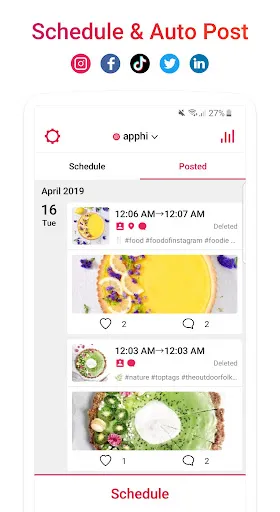 Apphi: Schedule Social Media Screenshots