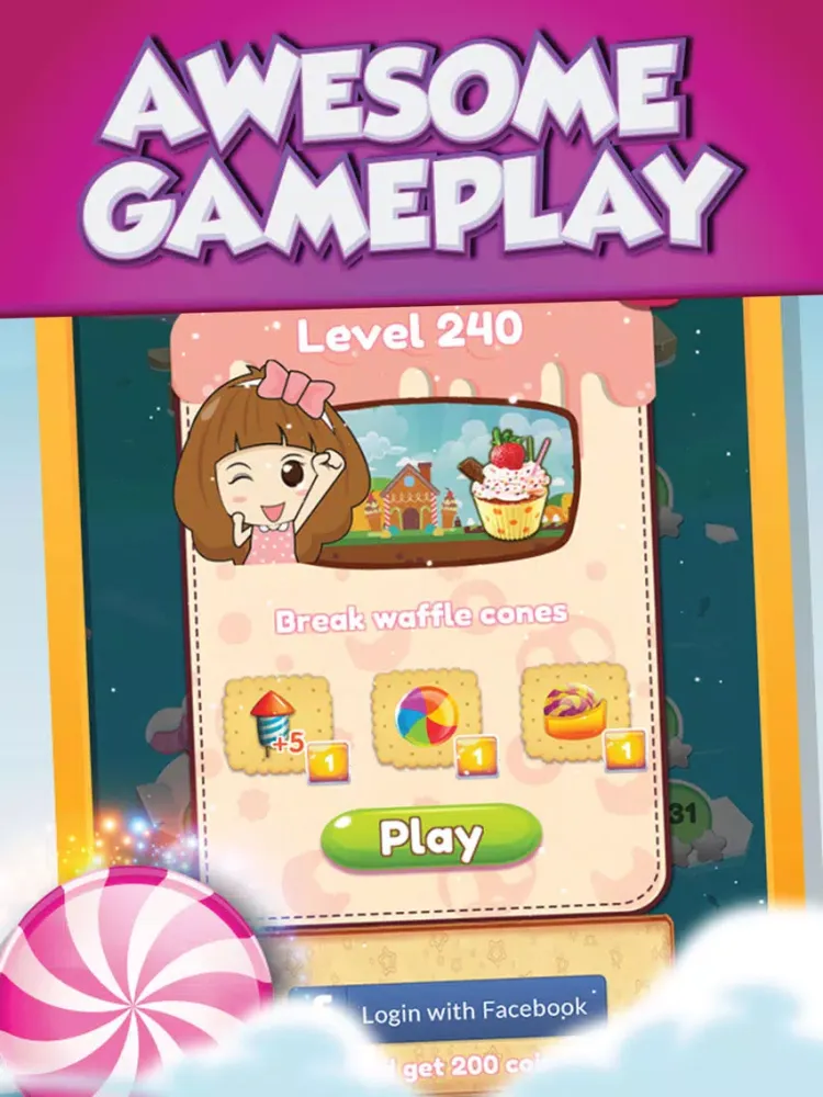 ภาพหน้าจอของ Miyujung Cookie Mania : Lollipop Match King iPad 