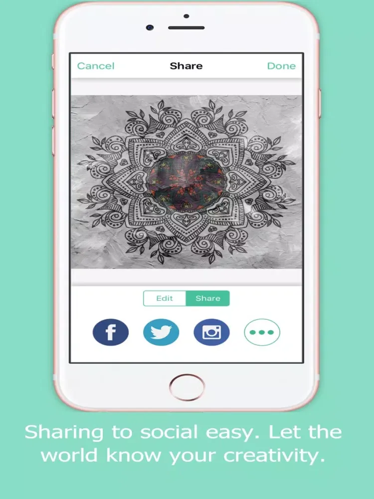 Ảnh chụp màn hình của Easy Art Drawings Coloring Mandalas Game for Adult iPad 