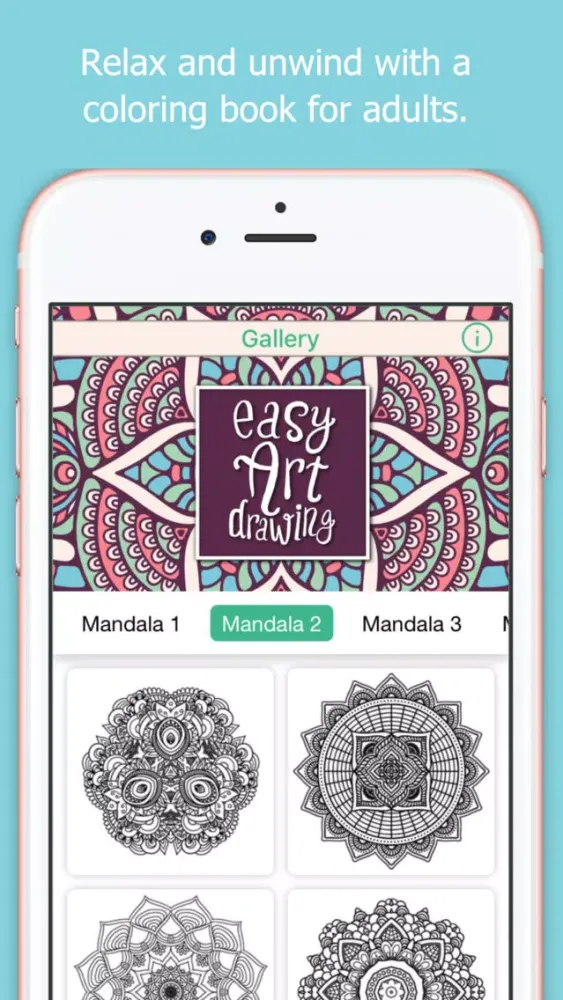 Ảnh chụp màn hình của Easy Art Drawings Coloring Mandalas Game for Adult