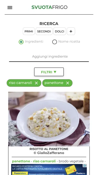 Capturas de pantalla de Svuotafrigo