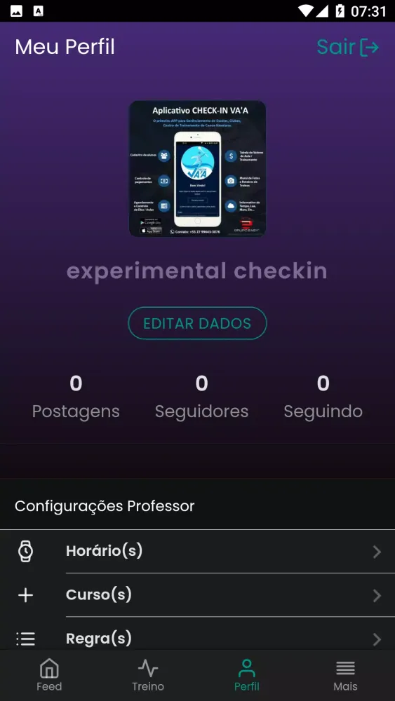 CHECK-IN SPORTS Screenshots