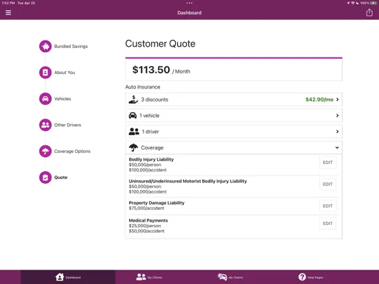 Tangkapan layar Appian for Intune iPad 