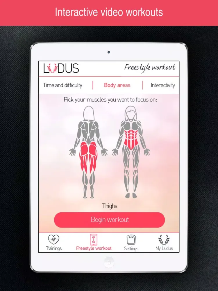 Workout with Ludus - The Ultimate Fat Burner iPad 应用截图