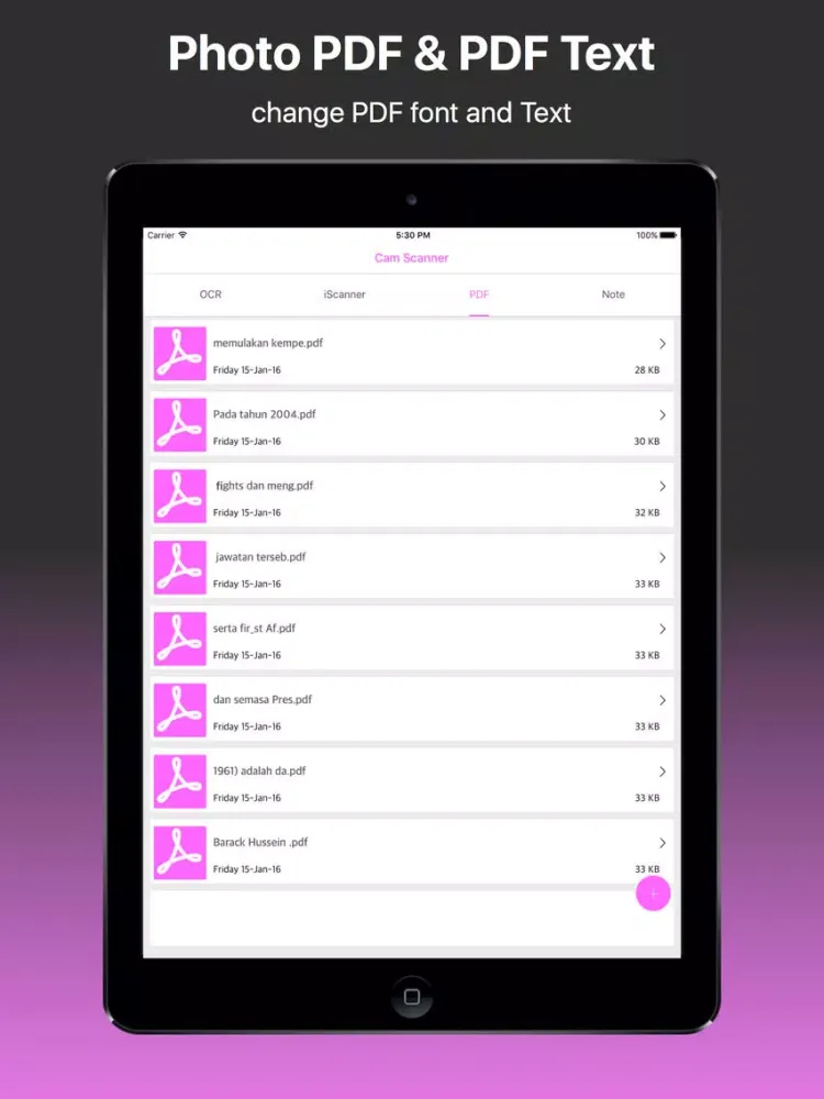Cam Scanner and Translator Malay Pro iPad  Ekran Görüntüleri
