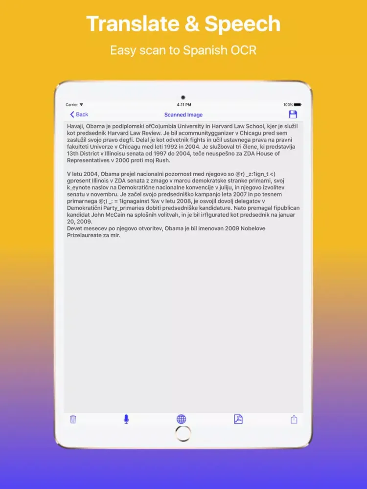 Cam Scanner and Translator Slovenian Pro iPad  স্ক্রিনশট